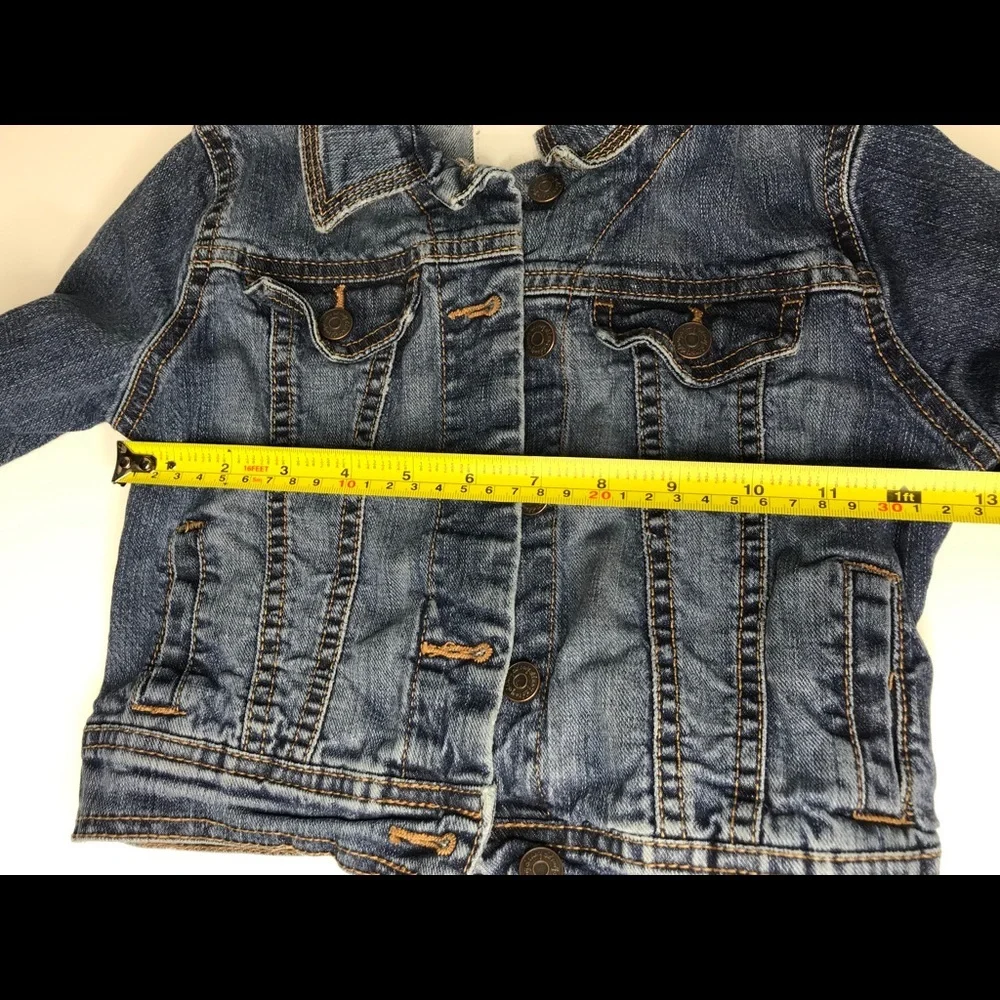 Old Navy small blue jean denim button up jacket
